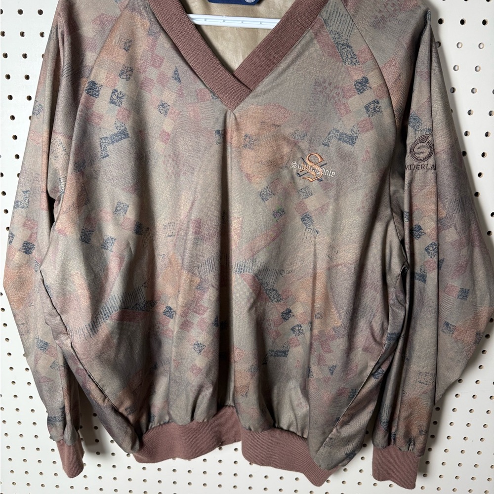 Vintage Sunderland of Scotland lightweight vneck pullover golf jacket